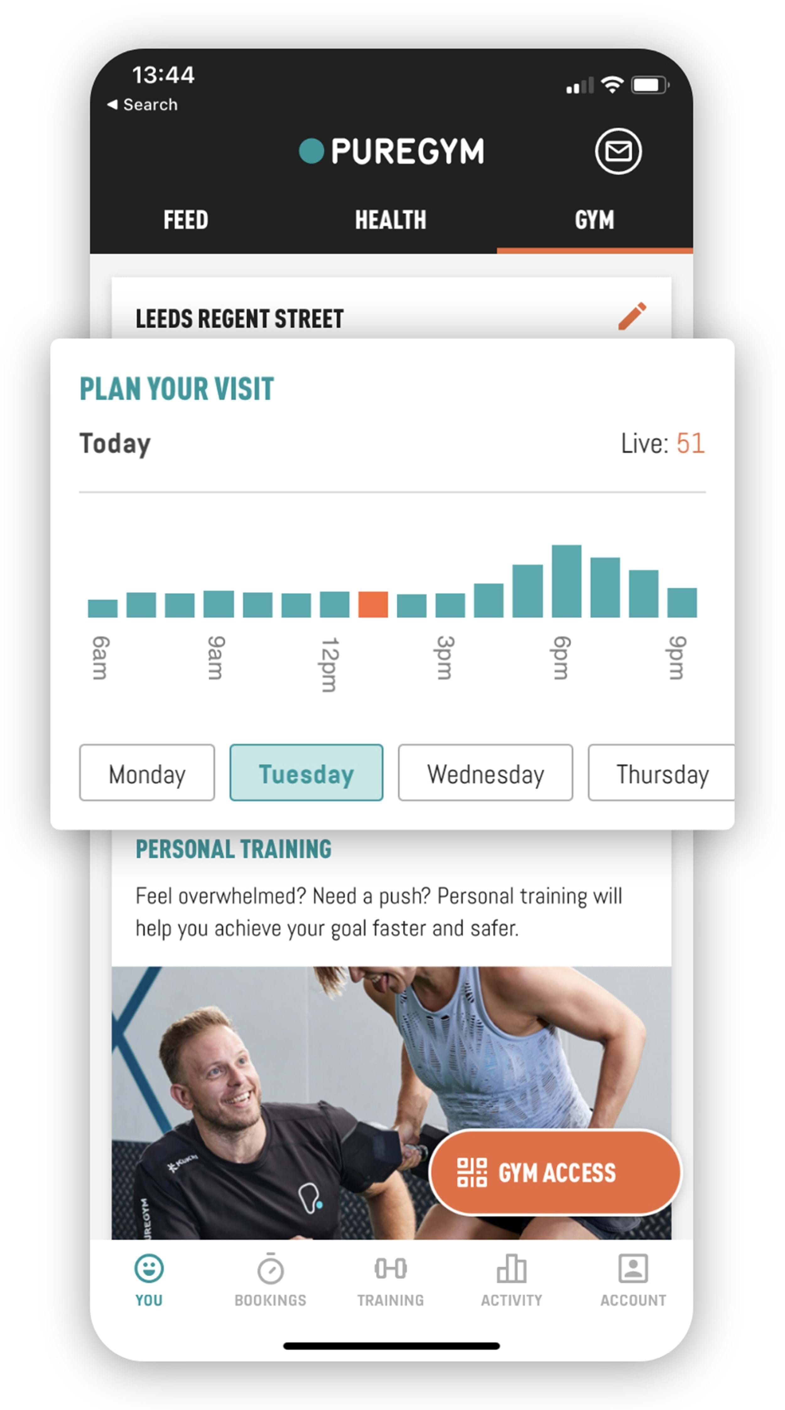 PureGym App - Live Attendance Tracker