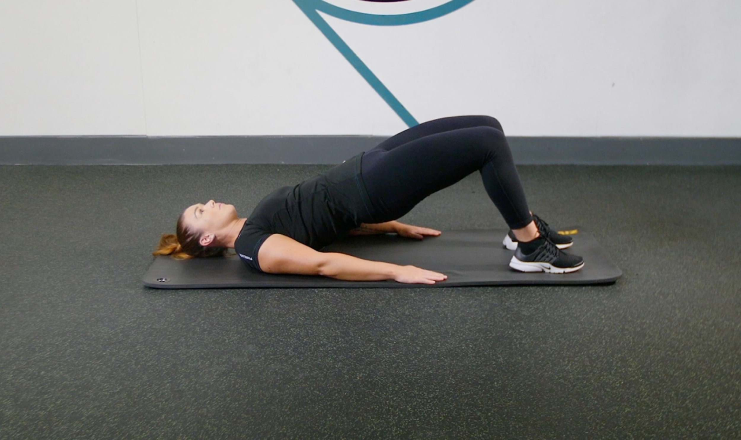 Glute bridge exercise