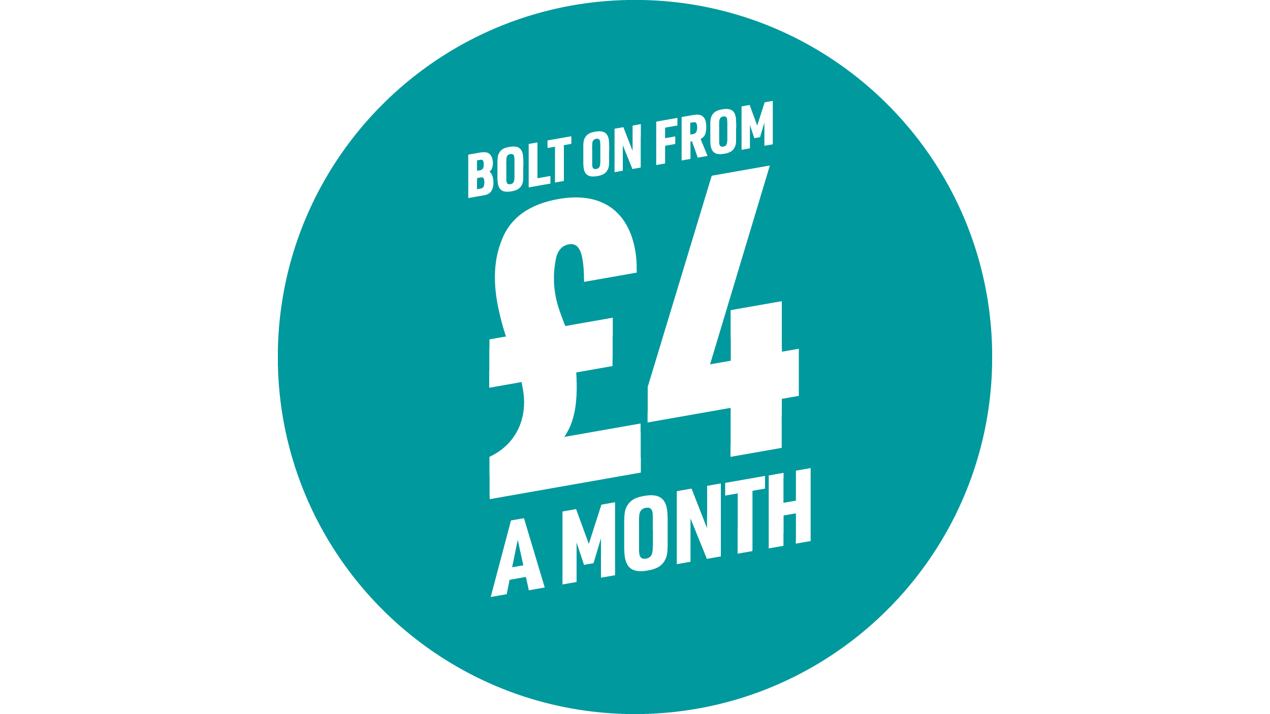 Bolt on from £3 a month