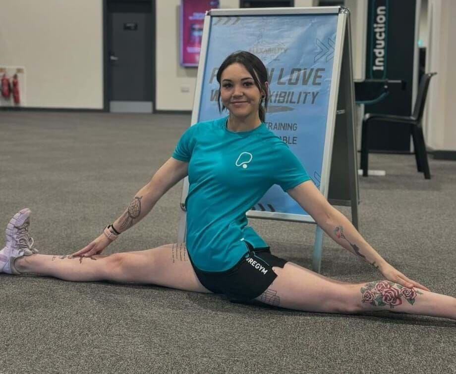 Jodie stretching