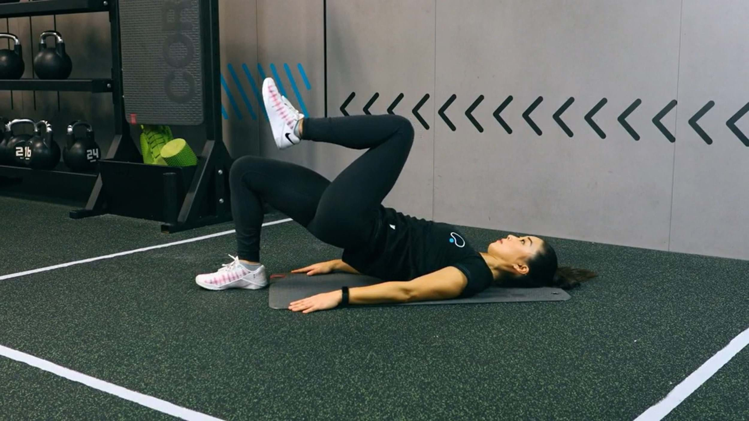 Single leg glute bridges