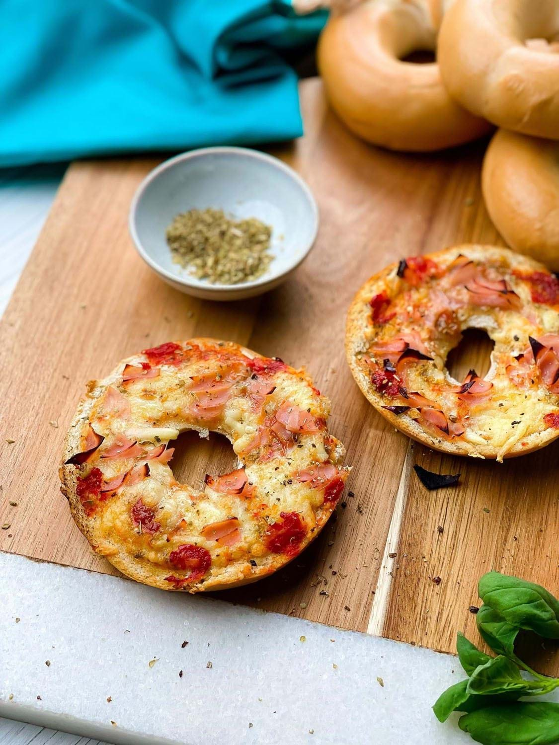 Pizza Breakfast Bagels