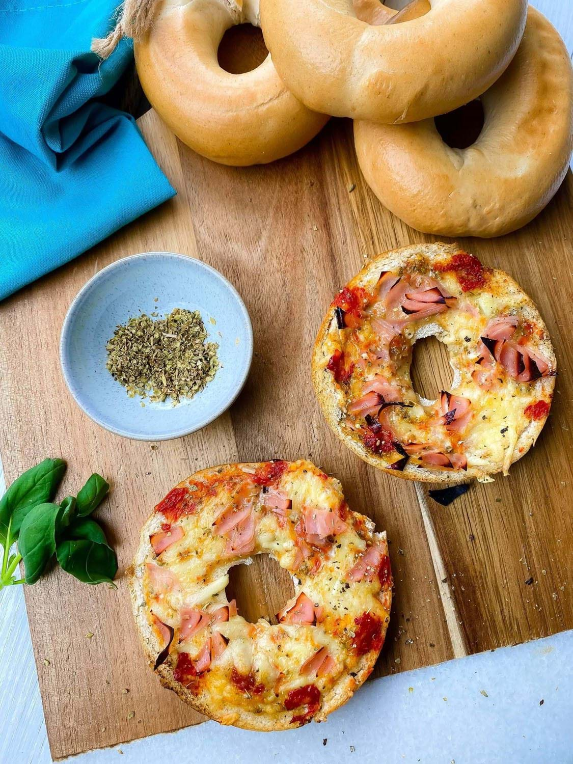 Pizza Breakfast Bagels