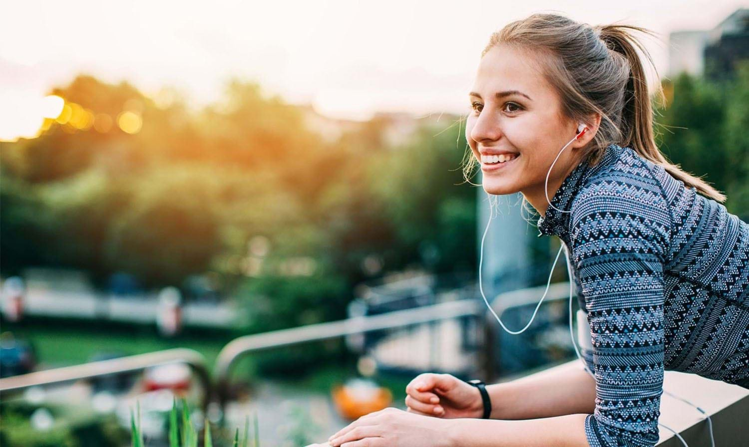 lady listening to music