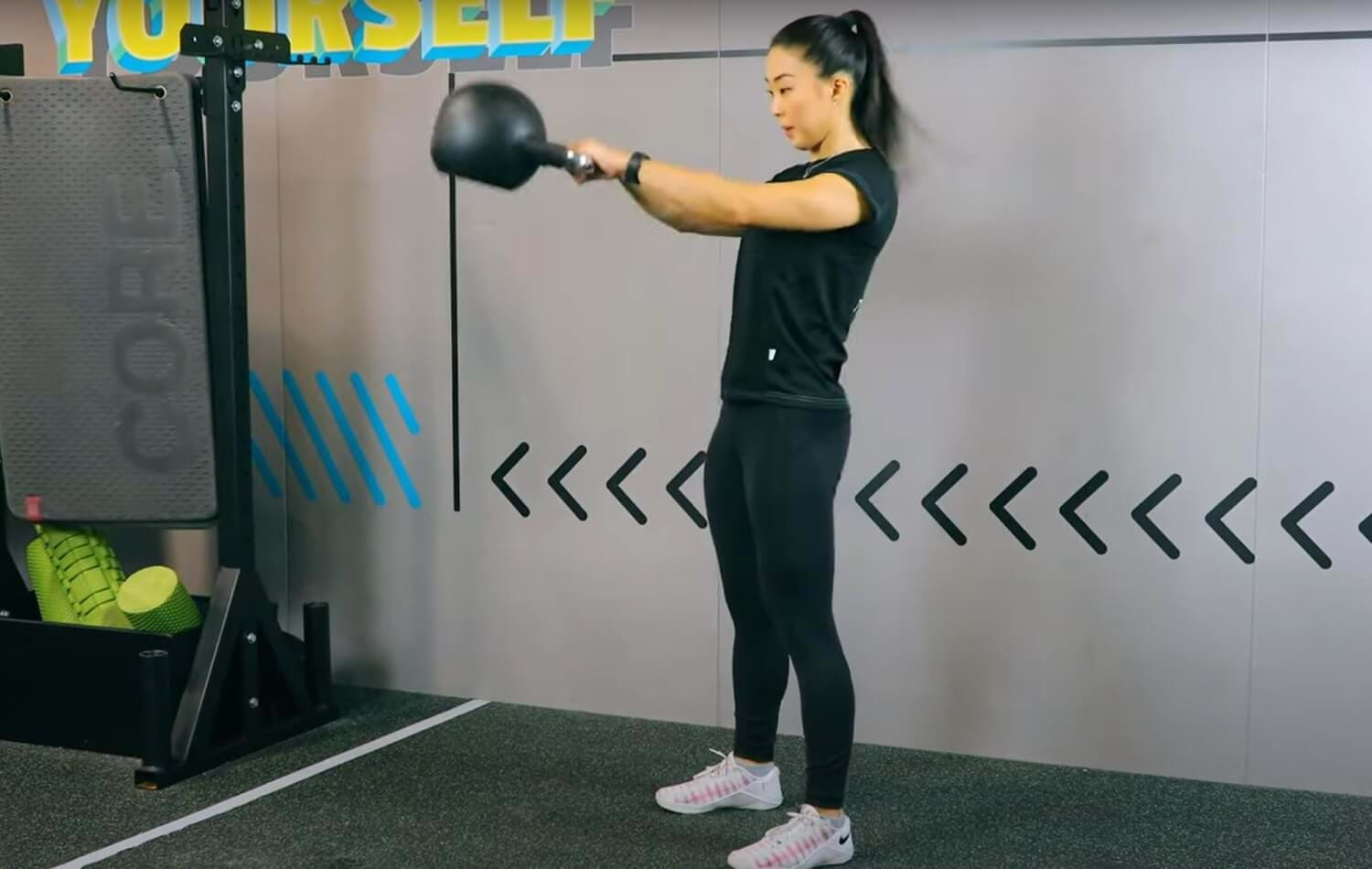 two handed kettlebell swing