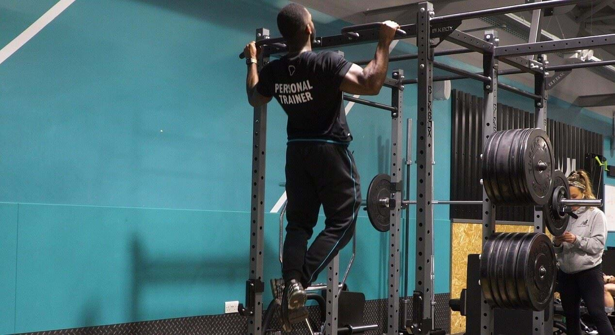 Man doing a pull up